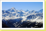 Weisshorn,Zinalrothorn und Matterhorn Weisshorn,Zinalrothorn und Matterhorn